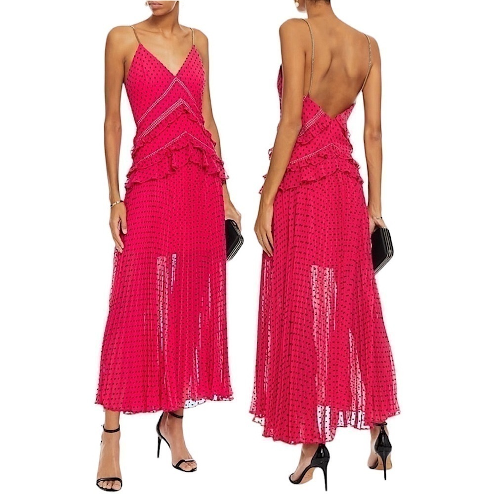 Self-Portrait Pink Maxi Dress